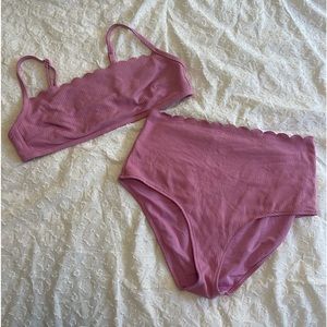 aerie high-waisted bikini set